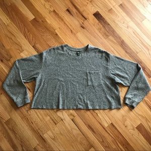 Gray Sweater Crop Top